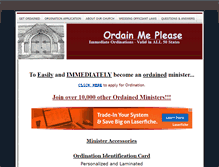 Tablet Screenshot of ordainmeplease.com